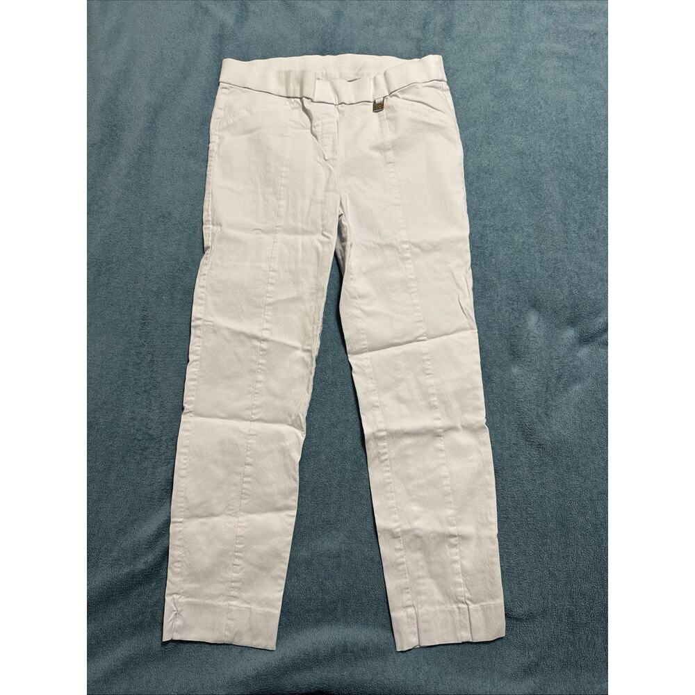 Rafaella Womens Stretchable Pants Sz 12 Straight White
